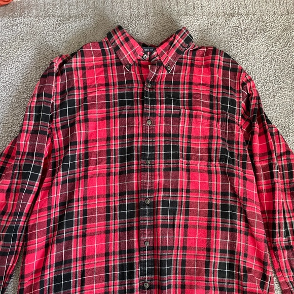 Red and Black Button Down - Picture 4 of 5